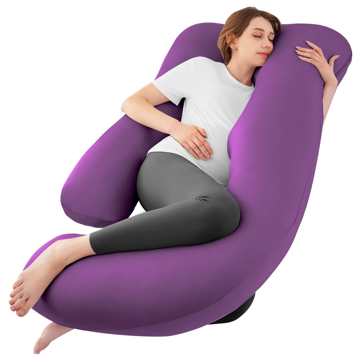 Sasttie Cooling Pregnancy Pillows for Sleeping, 57'' Full Body Pillow