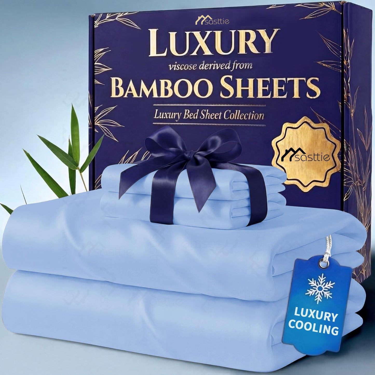 3/4pcs Extra Deep Pocket Sheets Bamboo Bed Sheet Set - kids & Pillowcase Set,Comfy Breathable Cooling Hotel Luxury Bedding for Women, Men and kids- Pockets, Ultra-Soft, Wrinkle Free