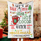 Hot Cocoa Christmas Blanket Sherpa Fleece Blanket Hallmark Blanket