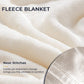 2022 Silver And White Christmas Tree Snowflake Balloon Stitching Merry Christmas Fleece Sherpa Blanket