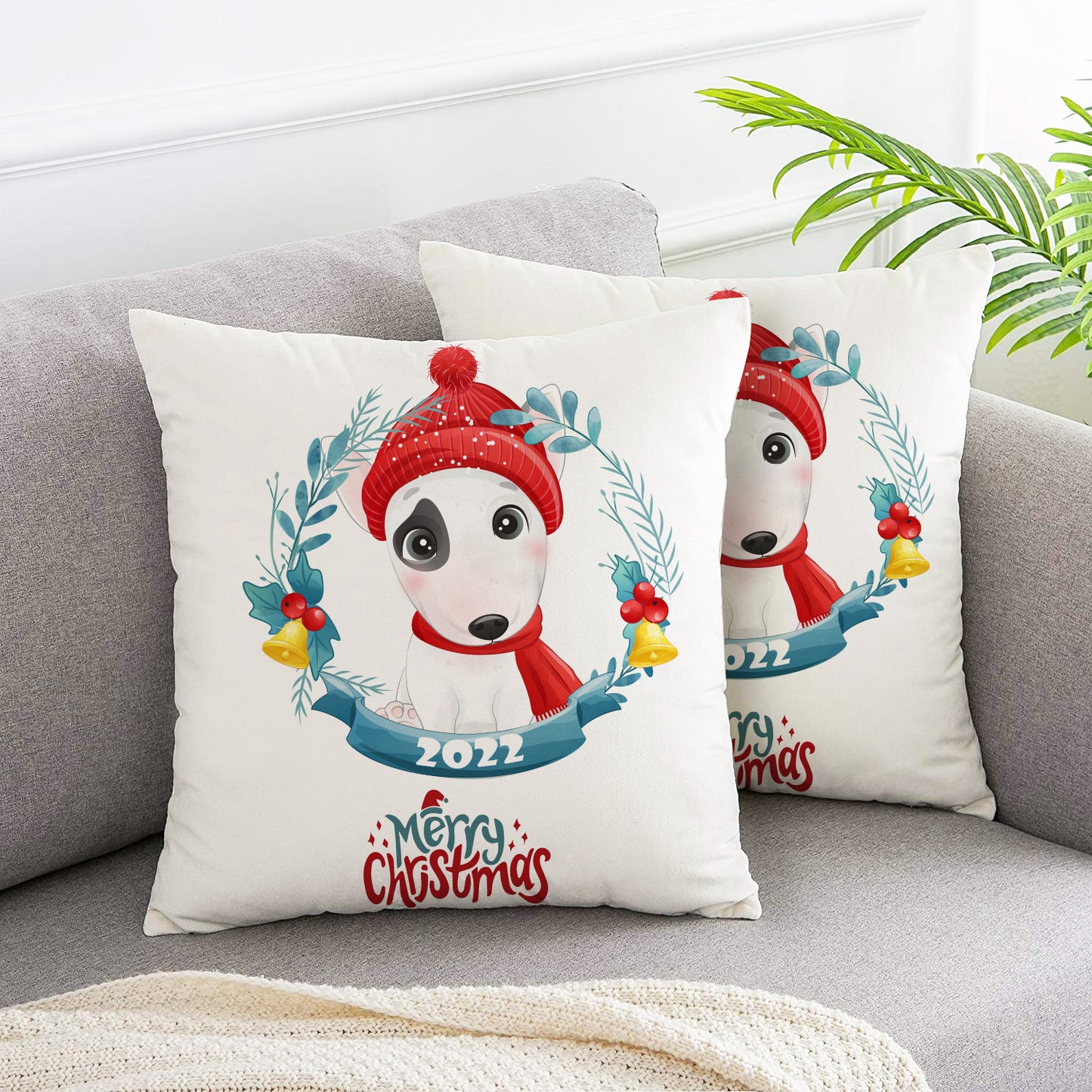 Garland Pet Christmas Celebration pillow covers 2pcs