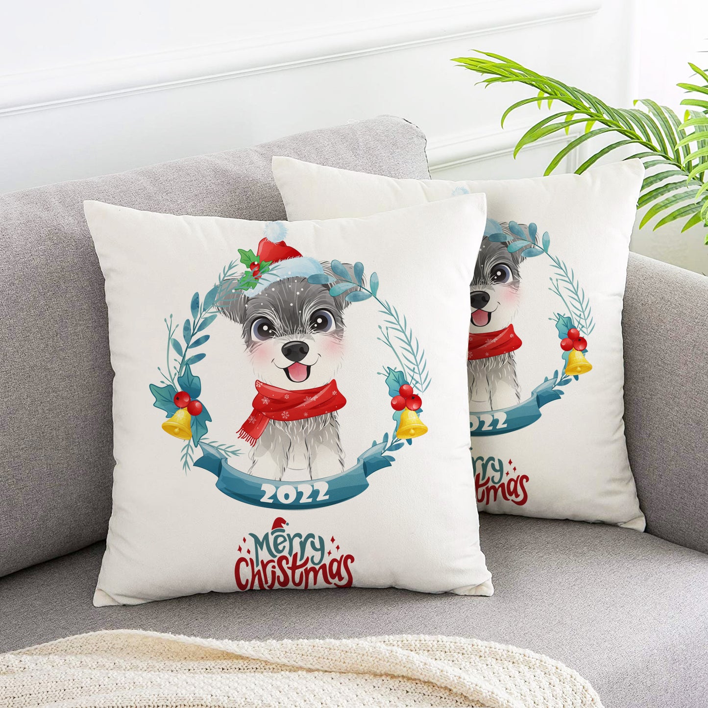 Garland Pet Christmas Celebration pillow covers 2pcs