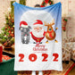Santa Pet Christmas  Celebration Blanket