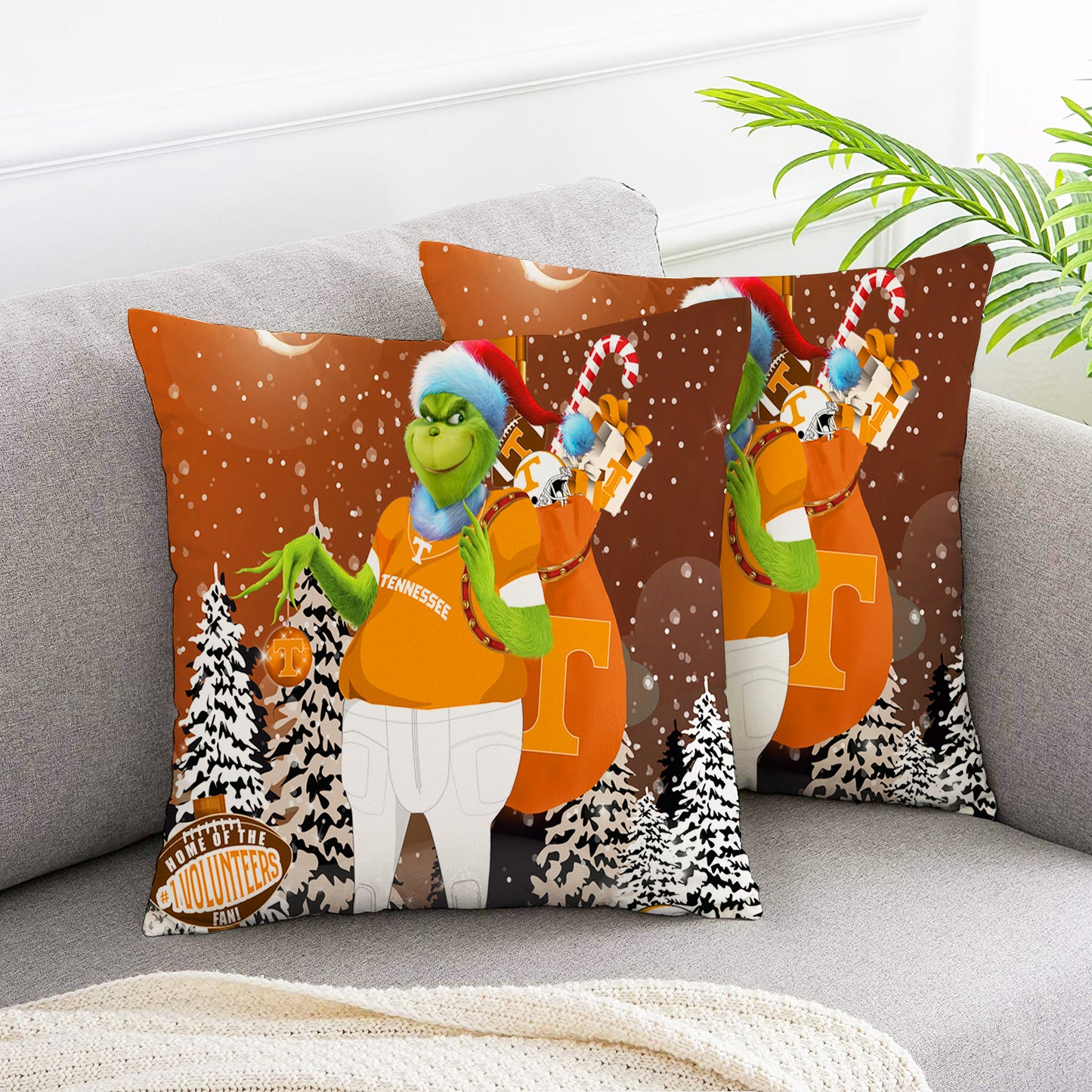 Christmas cartoon athlete pillow covers 2pcs