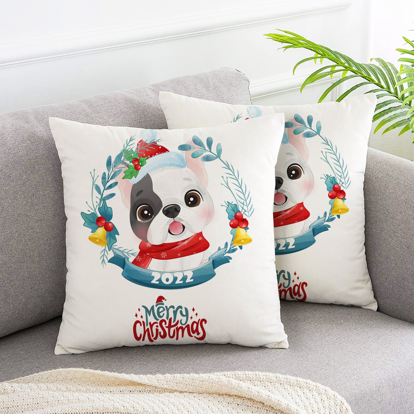 Garland Pet Christmas Celebration pillow covers 2pcs