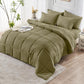 JOLLYVOGUE Bedding Comforter Set, Ultra-Soft Bed in a Bag 7 Pieces, Oeko-TEX Certified Bedding Set with Down Alternative Comforter, Sheets, Pillowcases & Shams