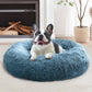 JOLLYVOGUE Dog Bed, Calming Dog Beds for Dogs & Indoor Cats - Donut Washable Cat Bed, Round Fluffy Plush Faux Fur Pet Beds