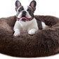 JOLLYVOGUE Dog Bed, Calming Dog Beds for Dogs & Indoor Cats - Donut Washable Cat Bed, Round Fluffy Plush Faux Fur Pet Beds