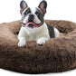 JOLLYVOGUE Dog Bed, Calming Dog Beds for Dogs & Indoor Cats - Donut Washable Cat Bed, Round Fluffy Plush Faux Fur Pet Beds
