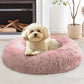 JOLLYVOGUE Dog Bed, Calming Dog Beds for Dogs & Indoor Cats - Donut Washable Cat Bed, Round Fluffy Plush Faux Fur Pet Beds