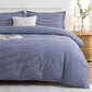 JOLLYVOGUE Queen Size Striped Duvet Cover Set, 3 Pieces Soft Microfiber Bedding with Zipper Closure & 8 Corner Ties