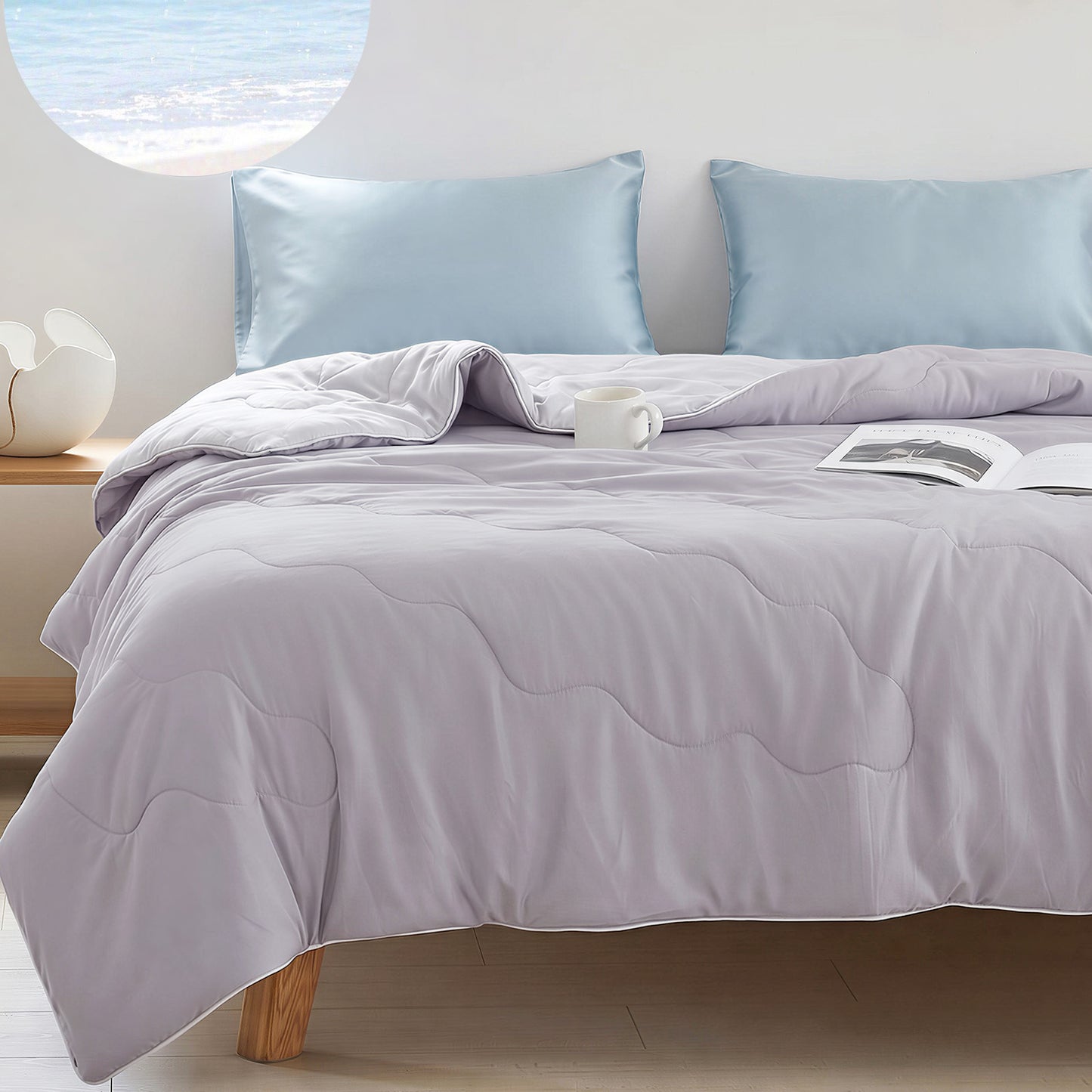Jollyvogue Lightweight Cooling Blanket | All-Season Bedding for Hot Sleepers & Night Sweats Relief