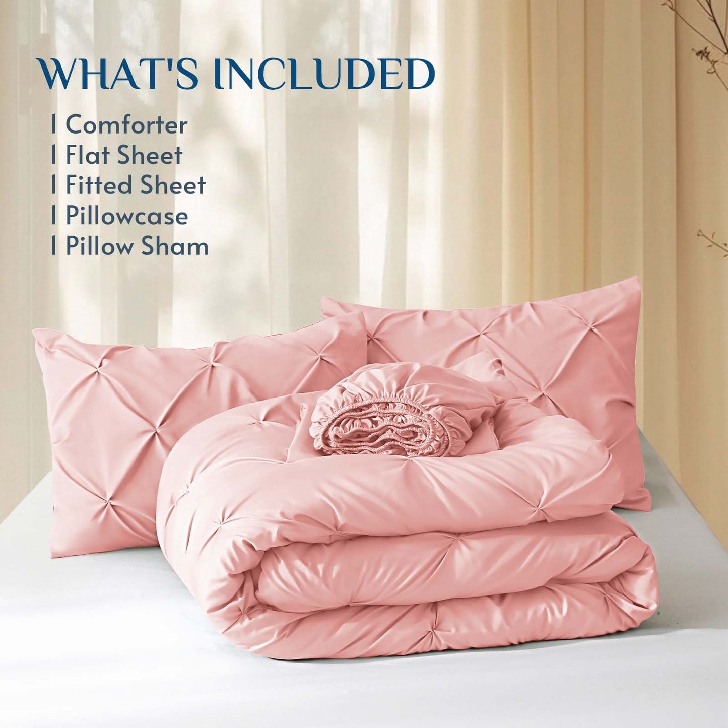 JOLLYVOGUE 7-piece bedding set suitable for all seasons