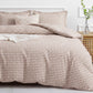 JOLLYVOGUE Queen Size Striped Duvet Cover Set, 3 Pieces Soft Microfiber Bedding with Zipper Closure & 8 Corner Ties