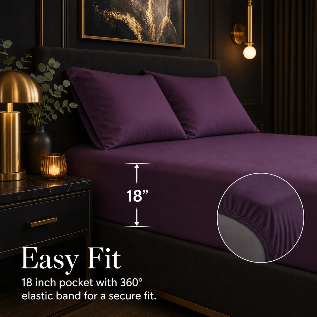 3/4pcs Extra Deep Pocket Sheets Bamboo Bed Sheet Set - kids & Pillowcase Set,Comfy Breathable Cooling Hotel Luxury Bedding for Women, Men and kids- Pockets, Ultra-Soft, Wrinkle Free