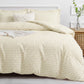 JOLLYVOGUE Queen Size Striped Duvet Cover Set, 3 Pieces Soft Microfiber Bedding with Zipper Closure & 8 Corner Ties
