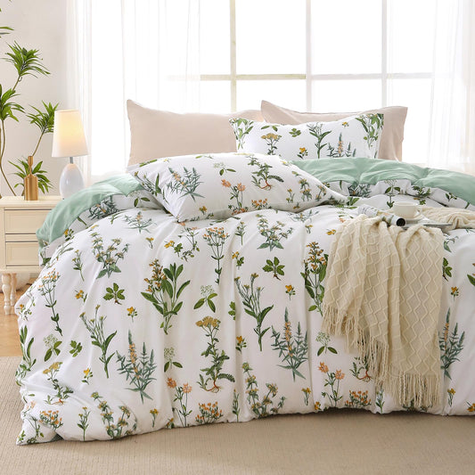 The "Spring Meadow" Reversible Duvet Cover Set