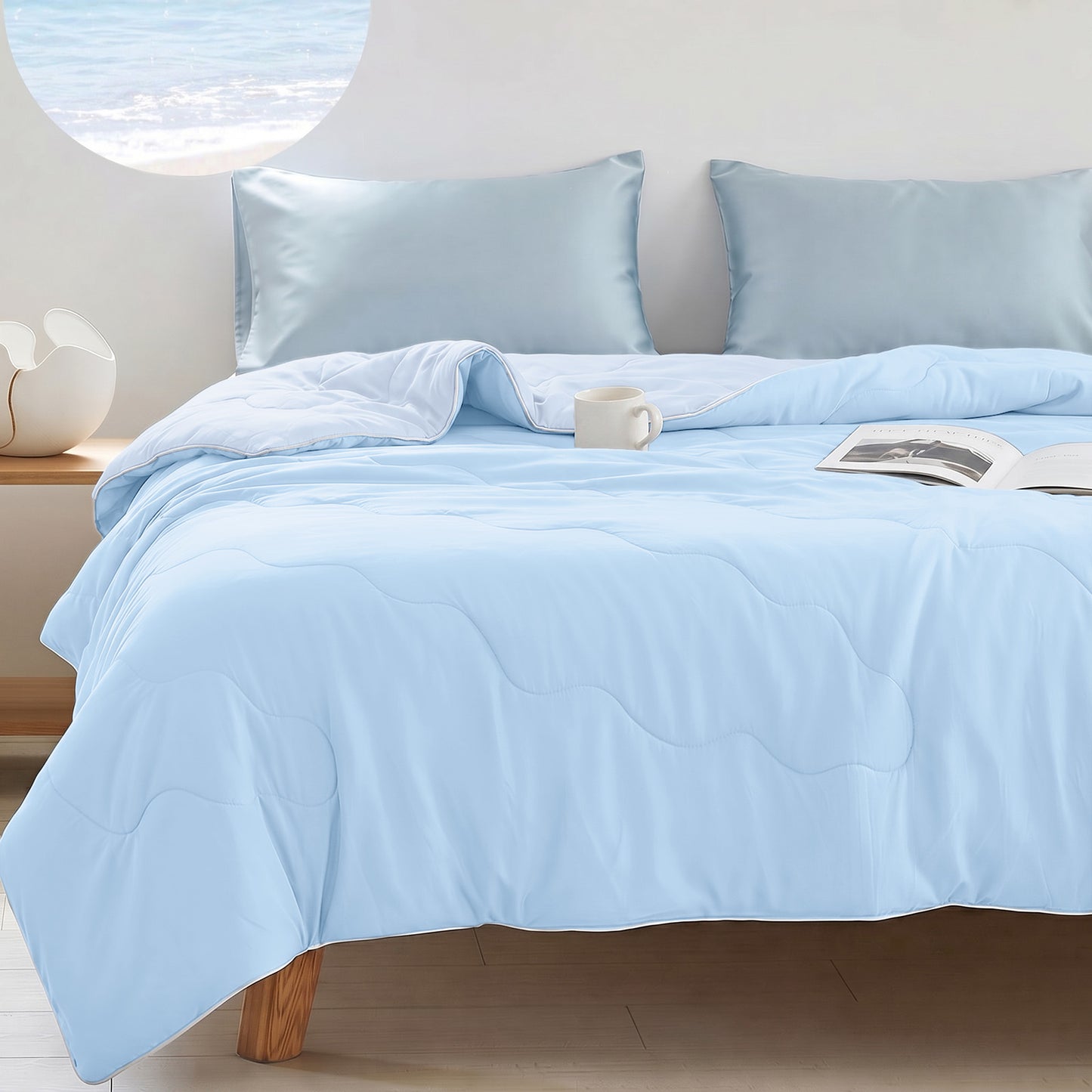 Jollyvogue Lightweight Cooling Blanket | All-Season Bedding for Hot Sleepers & Night Sweats Relief
