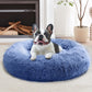 JOLLYVOGUE Dog Bed, Calming Dog Beds for Dogs & Indoor Cats - Donut Washable Cat Bed, Round Fluffy Plush Faux Fur Pet Beds