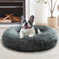 JOLLYVOGUE Dog Bed, Calming Dog Beds for Dogs & Indoor Cats - Donut Washable Cat Bed, Round Fluffy Plush Faux Fur Pet Beds
