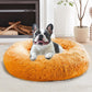 JOLLYVOGUE Dog Bed, Calming Dog Beds for Dogs & Indoor Cats - Donut Washable Cat Bed, Round Fluffy Plush Faux Fur Pet Beds