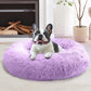 JOLLYVOGUE Dog Bed, Calming Dog Beds for Dogs & Indoor Cats - Donut Washable Cat Bed, Round Fluffy Plush Faux Fur Pet Beds
