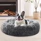 JOLLYVOGUE Dog Bed, Calming Dog Beds for Dogs & Indoor Cats - Donut Washable Cat Bed, Round Fluffy Plush Faux Fur Pet Beds