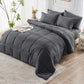 JOLLYVOGUE Bedding Comforter Set, Ultra-Soft Bed in a Bag 7 Pieces, Oeko-TEX Certified Bedding Set with Down Alternative Comforter, Sheets, Pillowcases & Shams