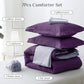 JOLLYVOGUE Bedding Comforter Set, Ultra-Soft Bed in a Bag 7 Pieces, Oeko-TEX Certified Bedding Set with Down Alternative Comforter, Sheets, Pillowcases & Shams