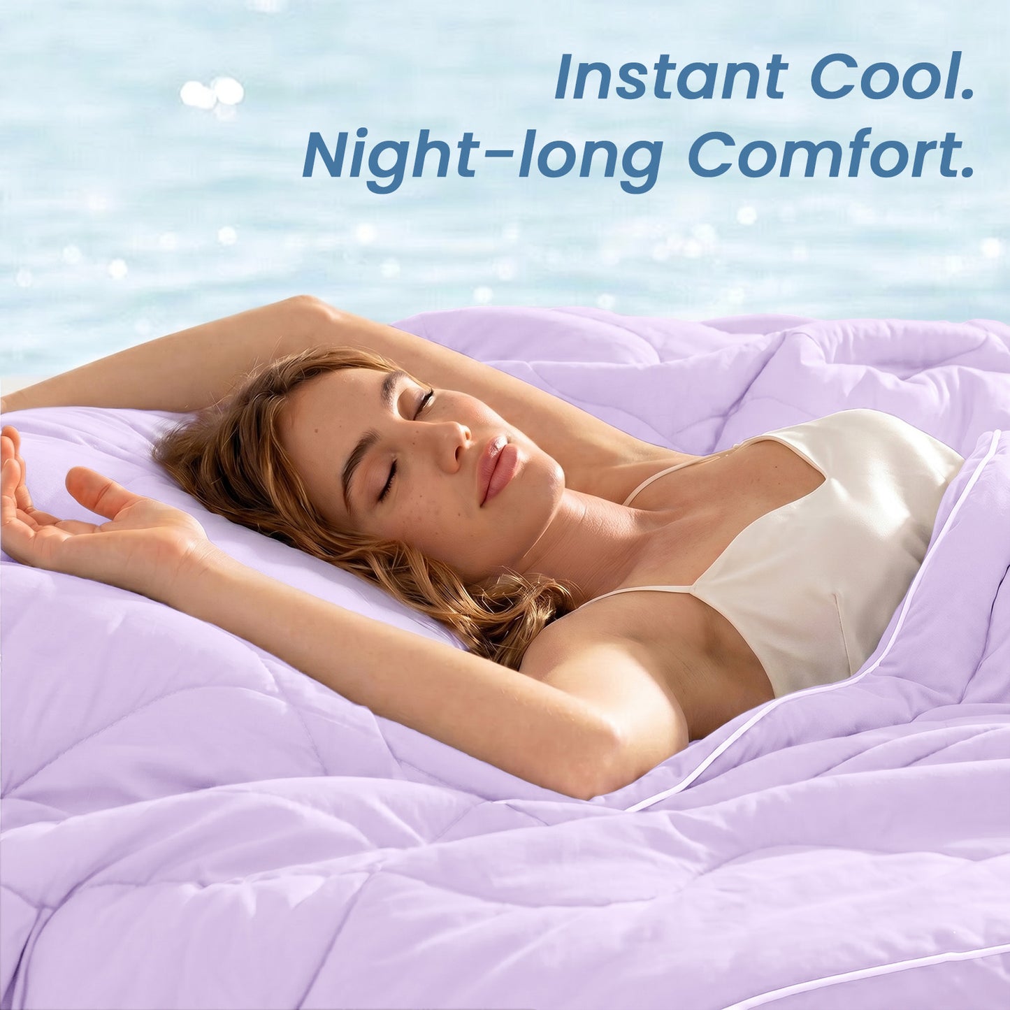 Jollyvogue Lightweight Cooling Blanket | All-Season Bedding for Hot Sleepers & Night Sweats Relief