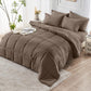 JOLLYVOGUE Bedding Comforter Set, Ultra-Soft Bed in a Bag 7 Pieces, Oeko-TEX Certified Bedding Set with Down Alternative Comforter, Sheets, Pillowcases & Shams