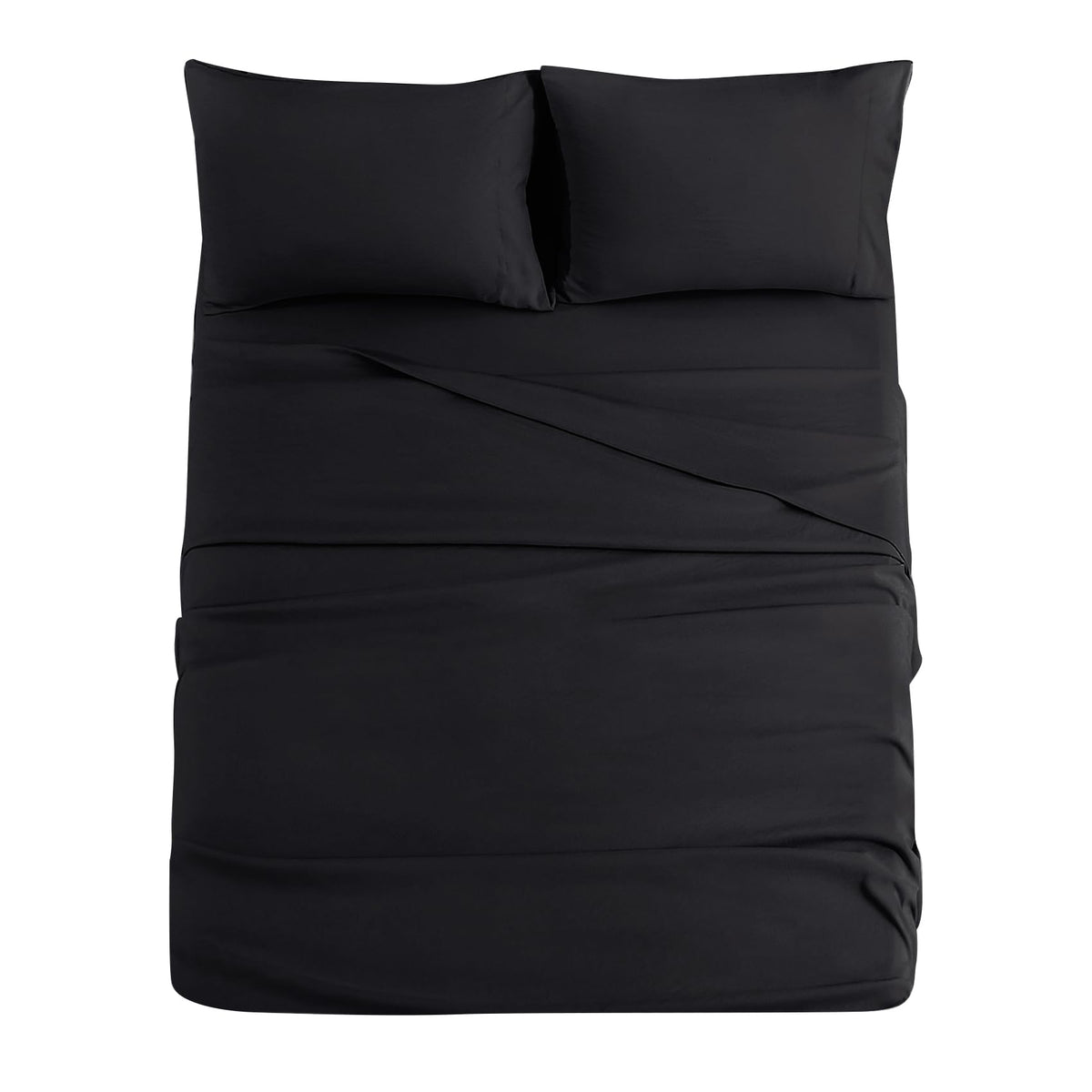 JOLLYVOGUE Queen Size Bed Sheet Set - 4 Piece Bed Sheets Set with Deep Pocket - Soft Breathable & Cooling - Resists Shrinkage & Fading Draps Queen - Easy Care (Dark Grey)