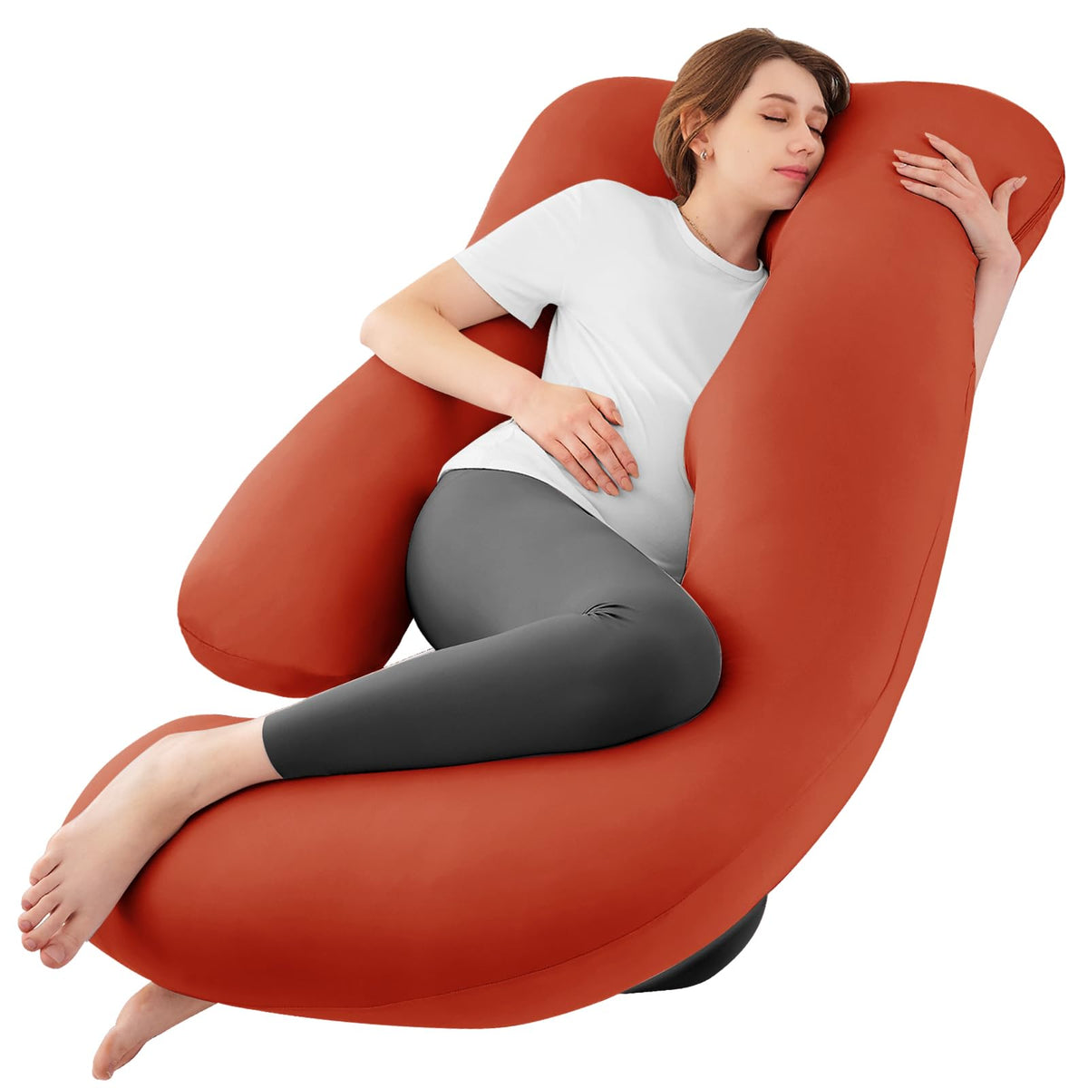 Sasttie Cooling Pregnancy Pillows for Sleeping, 57'' Full Body Pillow