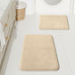 HUXMEYSON Bathroom Rugs Sets 3 Piece, Non-Slip & Quick Dry Bath Mat Set, Ultra Soft Velvet Bath Rugs for Bathroom, Toilet and Shower Floor, Grey