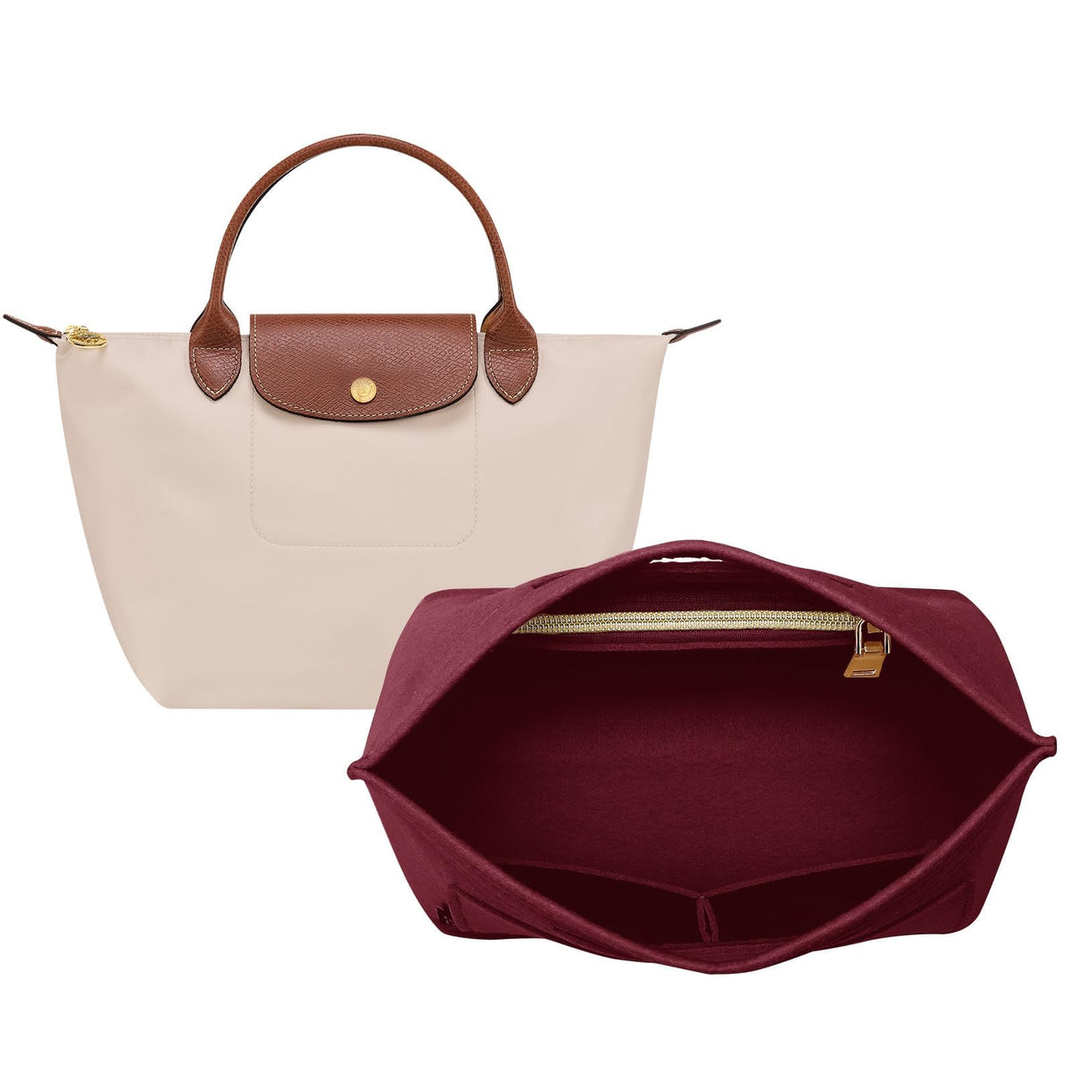 Purse Organizer Insert for Longchamp Bag, Tote Handbag Organizer for Women