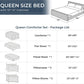 HEVUMYI 7-Piece Queen Comforter Set, Dark Grey Bed in a Bag