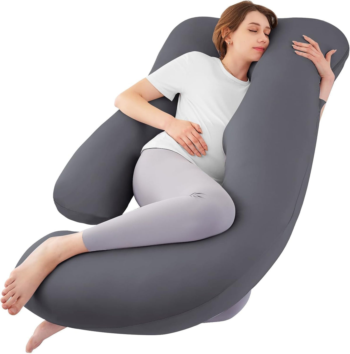 Sasttie Cooling Pregnancy Pillows for Sleeping, 57'' Full Body Pillow