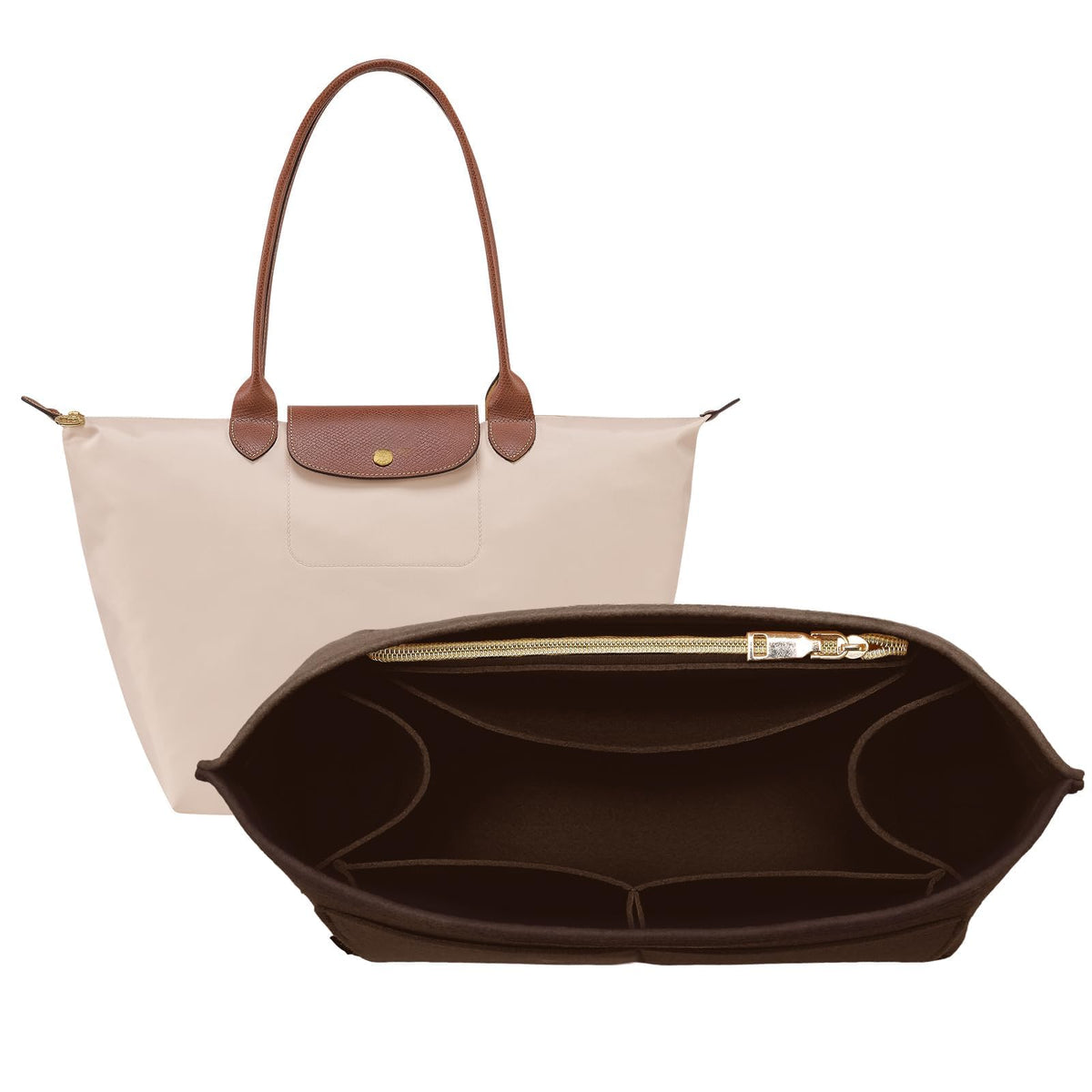 Purse Organizer Insert for Longchamp Bag, Tote Handbag Organizer for Women