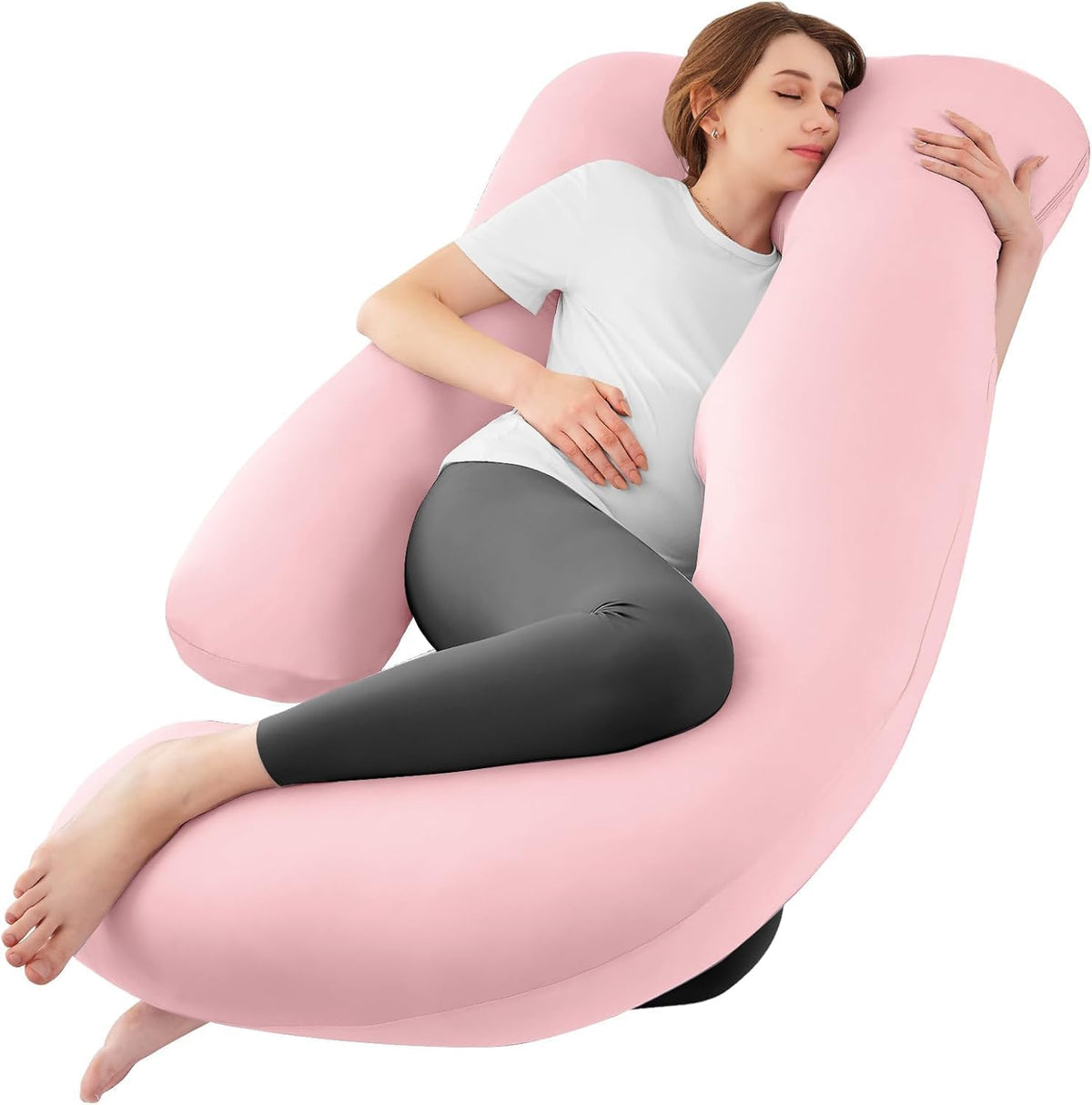 Sasttie Cooling Pregnancy Pillows for Sleeping, 57'' Full Body Pillow