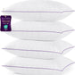 JOLLYVOGUE Pillows Standard Set of 4, Bed Pillow for Side, Back, and Stomach Sleepers, Down Alternative Filled Full Size Pillows, Luxury Hotel Quality and Machine Washable, 26" x 17", 4 Pack