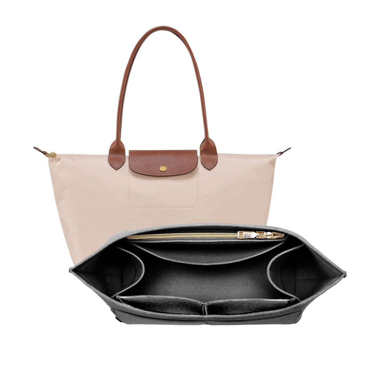 Purse Organizer Insert for Longchamp Bag, Tote Handbag Organizer for Women