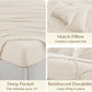 JOLLYVOGUE Twin Comforter Set 5 Pieces - Bed in a Bag Twin for All Season, Pintuck Bedding Comforter Sets with Comforter, Flat Sheet, Fitted Sheet and Pillowcases & Shams, Beige