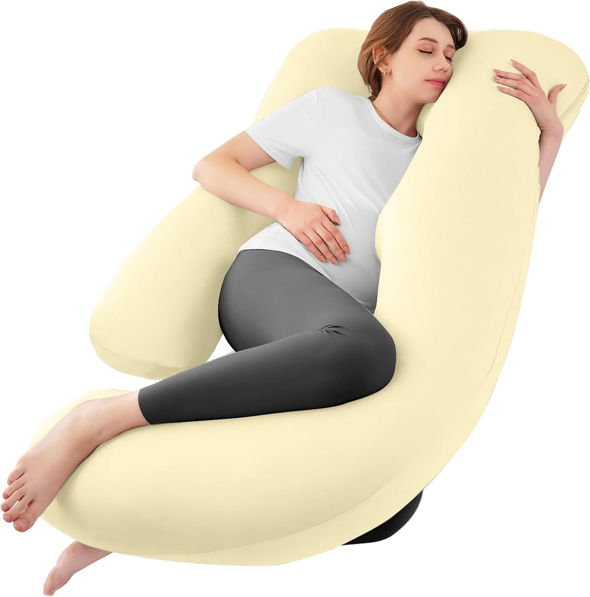 Sasttie Cooling Pregnancy Pillows for Sleeping, 57'' Full Body Pillow