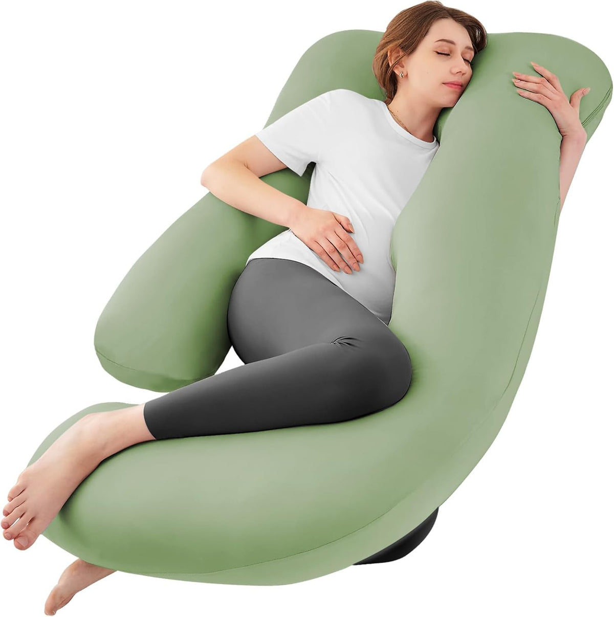 Sasttie Cooling Pregnancy Pillows for Sleeping, 57'' Full Body Pillow