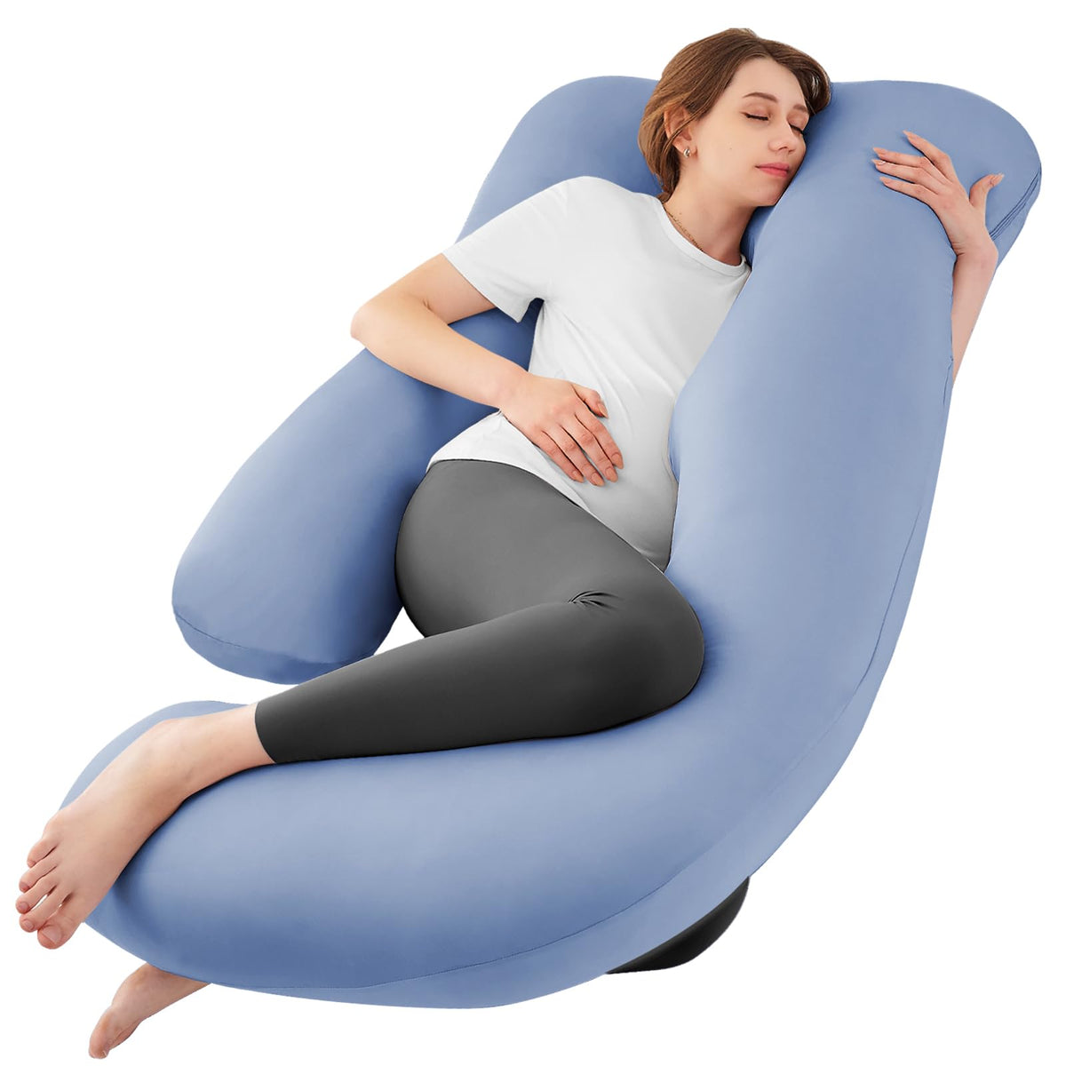 Sasttie Cooling Pregnancy Pillows for Sleeping, 57'' Full Body Pillow