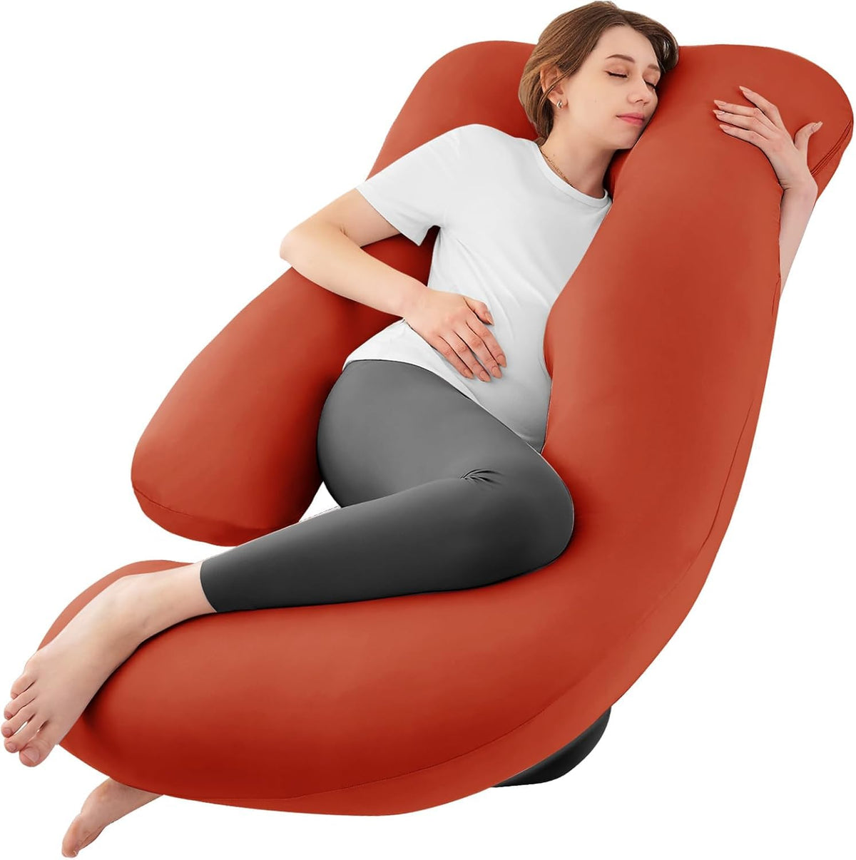 Sasttie Cooling Pregnancy Pillows for Sleeping, 57'' Full Body Pillow