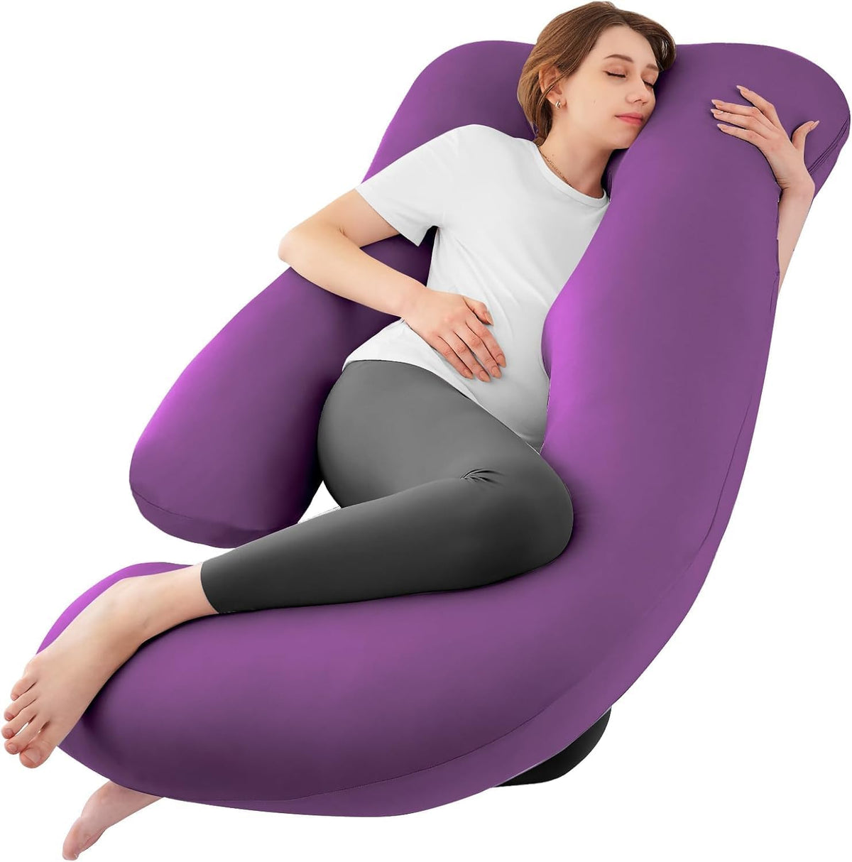 Sasttie Cooling Pregnancy Pillows for Sleeping, 57'' Full Body Pillow