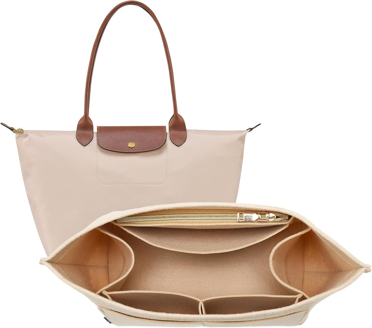 Purse Organizer Insert for Longchamp Bag, Tote Handbag Organizer for Women