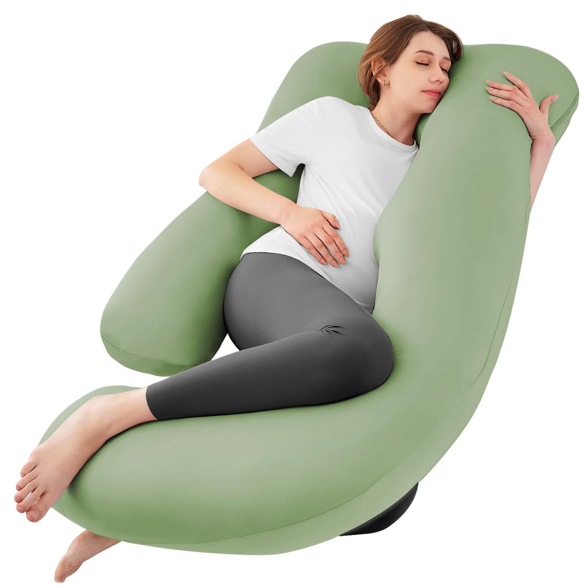 Sasttie Cooling Pregnancy Pillows for Sleeping, 57'' Full Body Pillow
