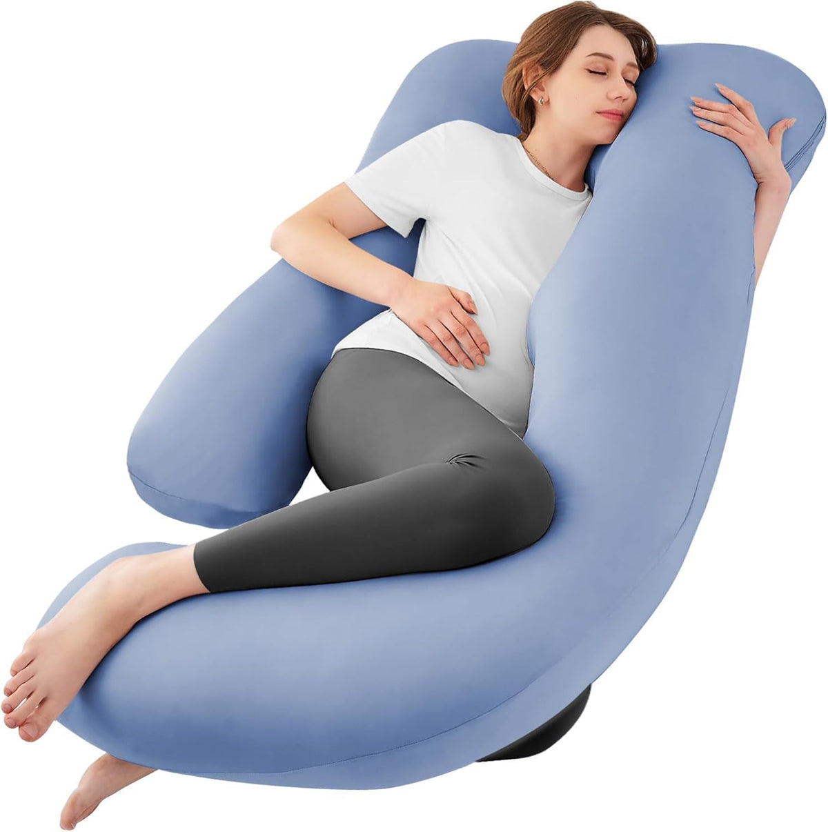 Sasttie Cooling Pregnancy Pillows for Sleeping, 57'' Full Body Pillow